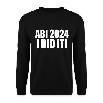 Abi 2024 - Unisex Pullover - Schwarz - Vorne - Alina (178cm) & Michal (187cm)