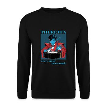 Theremin - Music is Magic - Unisex Pullover - Schwarz - Vorne - Alina (178cm) & Michal (187cm)