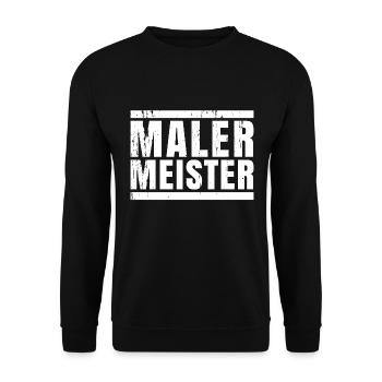 Maler Malermeister Meister Geschenk - Unisex Pullover - Schwarz - Vorne - Alina (178cm) & Michal (187cm)