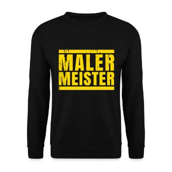 Maler Malermeister Meister Geschenk - Unisex Pullover - Schwarz - Vorne - Alina (178cm) & Michal (187cm)
