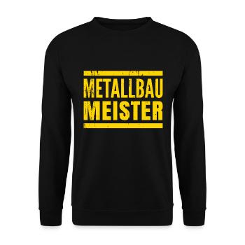 Metallbauer Metallbau Metallbaumeister Geschenk - Unisex Pullover - Schwarz - Vorne - Alina (178cm) & Michal (187cm)
