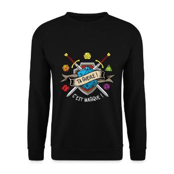 Ta gueule ! C'est magique ! - Sweat-shirt Unisexe - noir - Devant - Alina (178cm) & Michal (187cm)