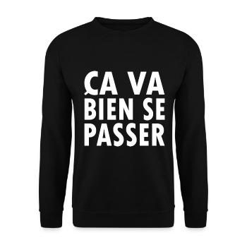 Ça va bien se passer - Unisex Pullover - Schwarz - Vorne - Alina (178cm) & Michal (187cm)