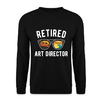 Retirement vibes for creative directors - Unisex Sweatshirt - black - Front - Alina (178cm) & Michal (187cm)