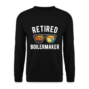 Beach holiday for retirees Boilermaker sunglasses - Unisex Sweatshirt - black - Front - Alina (178cm) & Michal (187cm)