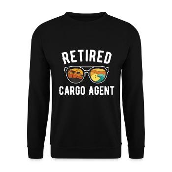 Retired Agent's Beach Vacation Look - Unisex Pullover - Schwarz - Vorne - Alina (178cm) & Michal (187cm)