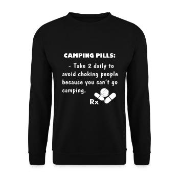 Camping Pills - Unisex Sweatshirt - black - Front - Alina (178cm) & Michal (187cm)