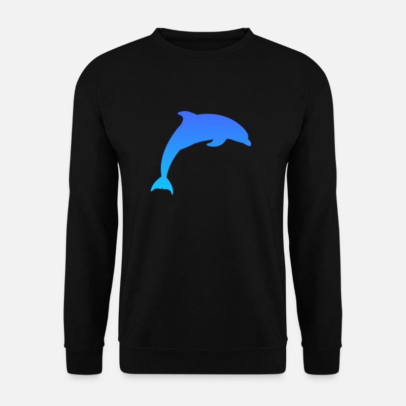 Delfin Dolphin - Unisex Pullover - Schwarz
