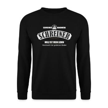 Schreiner Handwerk - Unisex Pullover - Schwarz - Vorne - Alina (178cm) & Michal (187cm)