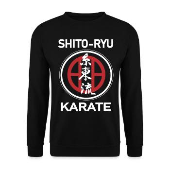 La chemise d’arts martiaux Shito-ryu cool - Sweat-shirt Unisexe - noir - Devant - Alina (178cm) & Michal (187cm)