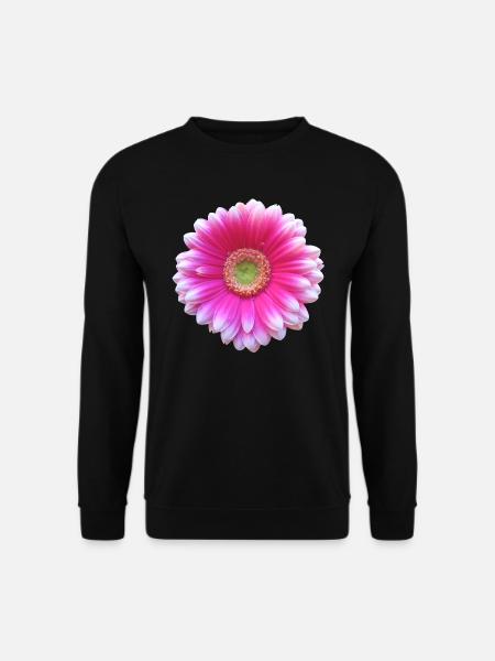 Gerbera pink Blüte Blume Blumenranke floral blumig - Unisex Pullover - Schwarz