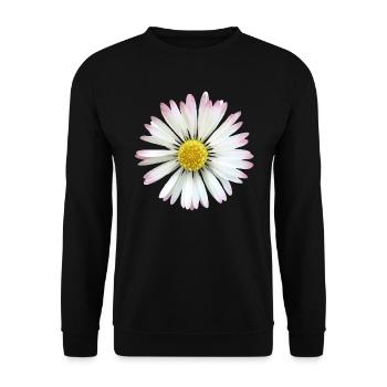 Marguerite marguerite fleur, fleur, floral - Sweat-shirt Unisexe - noir - Devant - Alina (178cm) & Michal (187cm)
