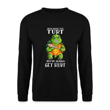 Jouez avec le Turt que vous allez blesser - Sweat-shirt Unisexe - noir - Devant - Alina (178cm) & Michal (187cm)