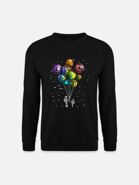 Astronauten Sonnensystem Planet Universum Galaxie - Unisex Pullover - Schwarz