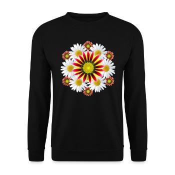 Marguerites Gazanie Flowers Gazania Daisies - Unisex Sweatshirt - black - Front - Alina (178cm) & Michal (187cm)