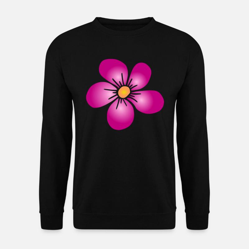 fleur rose motif floral fleur vigne fleuri - Sweat-shirt Unisexe - noir