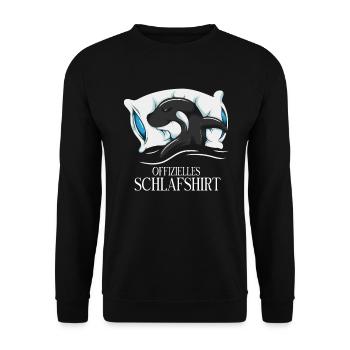 Nachthemd Pyjama Orca Schlafanzug Wal Liebhaber - Unisex Pullover - Schwarz - Vorne - Alina (178cm) & Michal (187cm)