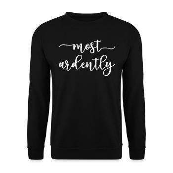 Stolz und Vorurteil Mr. Darcy - Most Ardently I - Unisex Pullover - Schwarz - Vorne - Alina (178cm) & Michal (187cm)