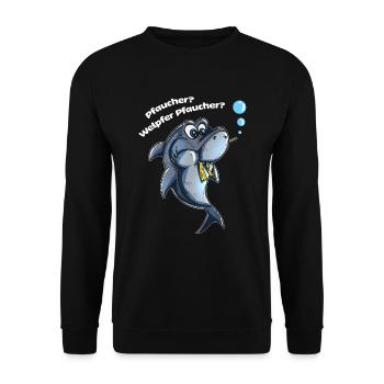 Shark Fish Diver Shark lovers funny divers - Unisex Sweatshirt - black - Front - Alina (178cm) & Michal (187cm)