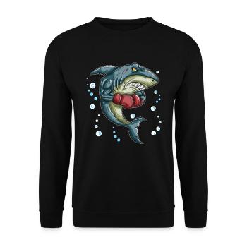Shark Tiger Shark Boxing Glove Boxing Trainer Boxing - Unisex Sweatshirt - black - Front - Alina (178cm) & Michal (187cm)