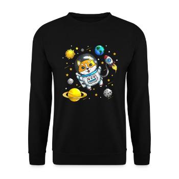 Chiens Fan Univers Planète Univers Corgi Propriétaire - Sweat-shirt Unisexe - noir - Devant - Alina (178cm) & Michal (187cm)