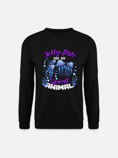Qualle Fan Seelentier Meerestier Taucher Forscher - Unisex Pullover - Schwarz