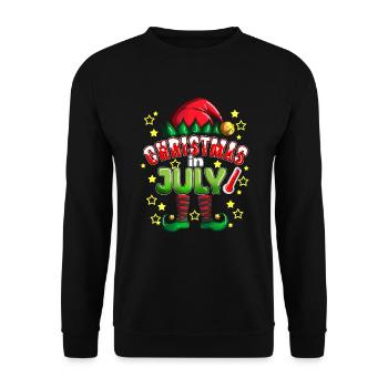 Eleven Santa Claus Assistant Holidays Relax July - Unisex Sweatshirt - black - Front - Alina (178cm) & Michal (187cm)
