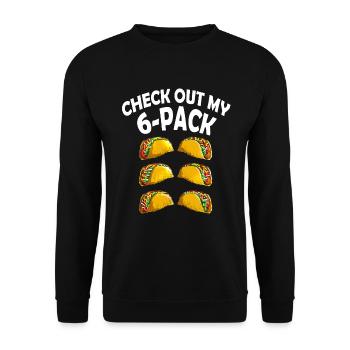 Mexico Holiday Fifth May Taco Sixpack Gym Sport - Unisex Sweatshirt - black - Front - Alina (178cm) & Michal (187cm)