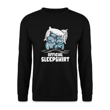 Nilpferd Fan Kinder Hippooutfit Nilpferdkostüm - Unisex Pullover - Schwarz - Vorne - Alina (178cm) & Michal (187cm)