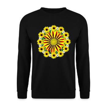 Gazania Blossom Sunflower Marguerites Gazanie - Unisex Sweatshirt - black - Front - Alina (178cm) & Michal (187cm)