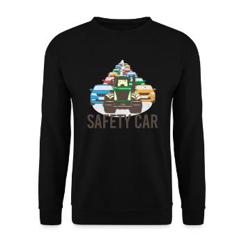 Agriculteur Agriculteur Conducteur de tracteur Ouvrier sur le terrain Voiture Safty - Sweat-shirt Unisexe - noir - Devant - Alina (178cm) & Michal (187cm)