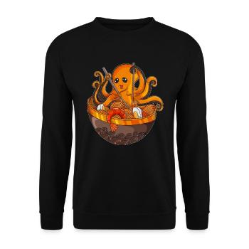 Octopus Sushi Fan Japon Amateurs de cuisine japonaise - Sweat-shirt Unisexe - noir - Devant - Alina (178cm) & Michal (187cm)