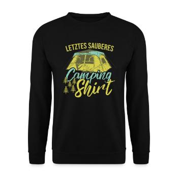 Mon dernier top propre en camping - Sweat-shirt Unisexe - noir - Devant - Alina (178cm) & Michal (187cm)
