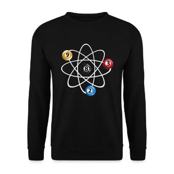 Boules de billard dans le style atome Joueur de billard - Sweat-shirt Unisexe - noir - Devant - Alina (178cm) & Michal (187cm)