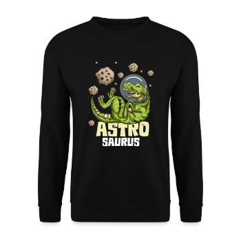 Astronaut Kids Outfit T-Rex Astro Saurus Dino - Unisex Sweatshirt - black - Front - Alina (178cm) & Michal (187cm)