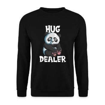 Panda Bear Hugs You Hug Dealer Hug Panda - Sweat-shirt Unisexe - noir - Devant - Alina (178cm) & Michal (187cm)