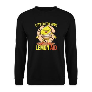 Allons-y pour un peu de Lemon Aid Lemon First Responder Doctor - Sweat-shirt Unisexe - noir - Devant - Alina (178cm) & Michal (187cm)