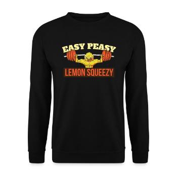 Lemon Weightlifting Trading Gym Fitness Workout - Sweat-shirt Unisexe - noir - Devant - Alina (178cm) & Michal (187cm)