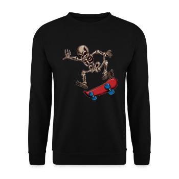Halloween Skater Skateboard Fahren Skating Fans - Sweat-shirt Unisexe - noir - Devant - Alina (178cm) & Michal (187cm)