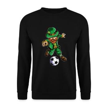 Football en vacances St. Patriks Day Goblin Outfit - Sweat-shirt Unisexe - noir - Devant - Alina (178cm) & Michal (187cm)