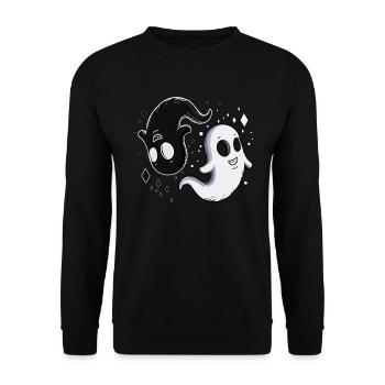 Ying Yang Enfants Fantôme Sorcière Heure Halloween - Sweat-shirt Unisexe - noir - Devant - Alina (178cm) & Michal (187cm)