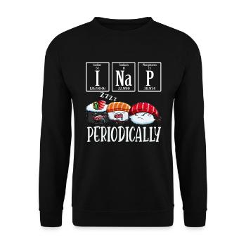 I sleep regularly chemical formula chemist saying - Unisex Sweatshirt - black - Front - Alina (178cm) & Michal (187cm)