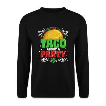Taco about a Party Mexico Lovers Eating Tacos - Unisex Sweatshirt - black - Front - Alina (178cm) & Michal (187cm)