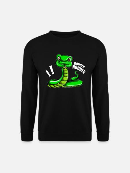 Schlange ist eine Gefährliche Nudel Snake Spruch - Unisex Pullover - Schwarz