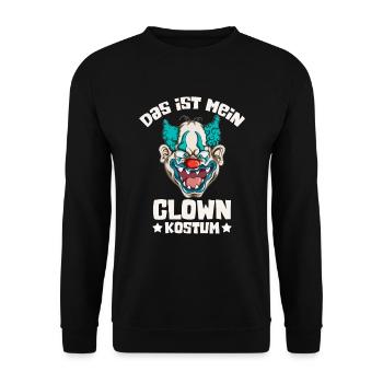 Halloween creepy clown costume grimace face - Unisex Sweatshirt - black - Front - Alina (178cm) & Michal (187cm)
