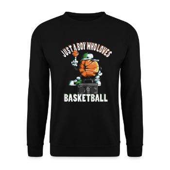 Basketballer Basketballtrik Mütze Basketballspiel - Unisex Pullover - Schwarz - Vorne - Alina (178cm) & Michal (187cm)