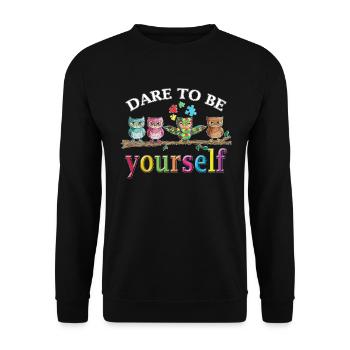Bundles of puzzle pieces be yourself Enlightenment Autsmus - Unisex Sweatshirt - black - Front - Alina (178cm) & Michal (187cm)