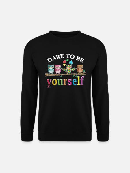 Bunde Puzzleteile sei du selbst Aufklärung Autsmus - Unisex Pullover - Schwarz