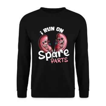 Chirurgie rénale, greffe d’organe, don, guérison - Sweat-shirt Unisexe - noir - Devant - Alina (178cm) & Michal (187cm)