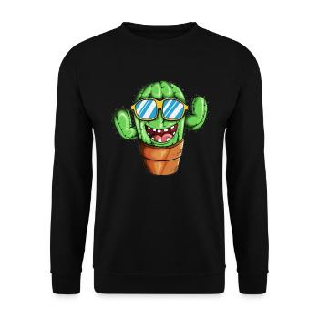 Gartenpflanze Zimmerpflanzen Kaktus Naturfreund - Unisex Pullover - Schwarz - Vorne - Alina (178cm) & Michal (187cm)